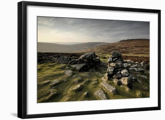 Grimspound Bronze Age Settlement, Dartmoor, Devon. UK February 2007-Ross Hoddinott-Framed Photographic Print