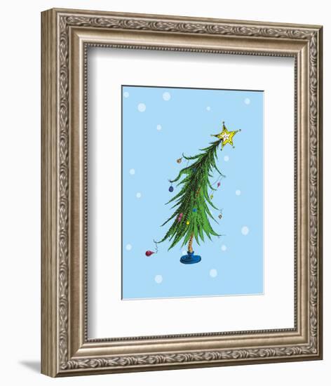 Grinch Collection II - Who-ville Christmas Tree (snow)-Theodor (Dr. Seuss) Geisel-Framed Art Print