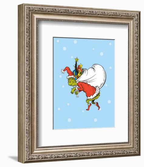 Grinch Collection III - He's a Mean One (snow)-Theodor (Dr. Seuss) Geisel-Framed Art Print