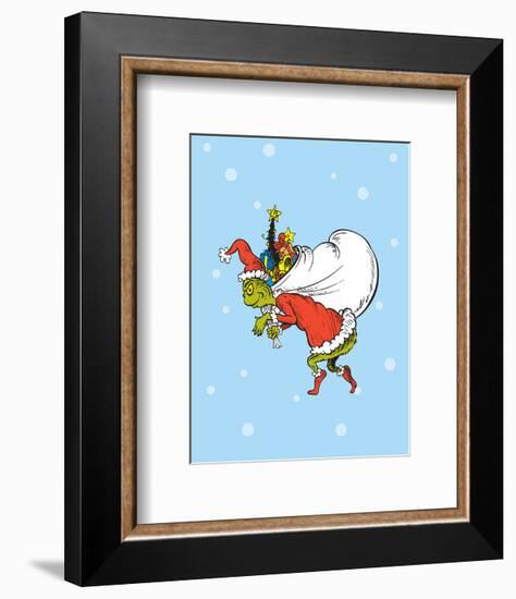 Grinch Collection III - He's a Mean One (snow)-Theodor (Dr. Seuss) Geisel-Framed Art Print