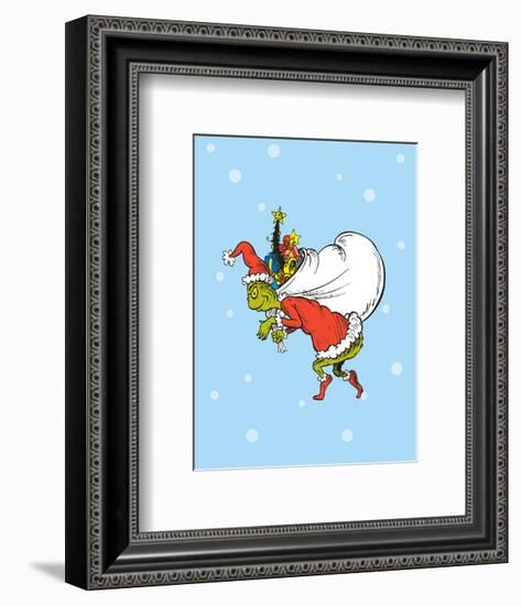 Grinch Collection III - He's a Mean One (snow)-Theodor (Dr. Seuss) Geisel-Framed Art Print