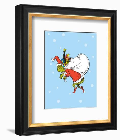 Grinch Collection III - He's a Mean One (snow)-Theodor (Dr. Seuss) Geisel-Framed Art Print