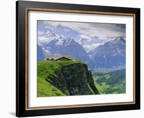 Grindelwald and North Face of the Eiger Mountain, Swiss Alps, Switzerland-Gavin Hellier-Framed Photographic Print