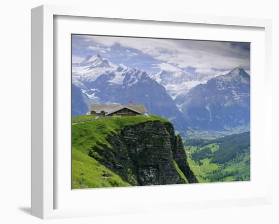 Grindelwald and North Face of the Eiger Mountain, Swiss Alps, Switzerland-Gavin Hellier-Framed Photographic Print