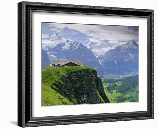 Grindelwald and North Face of the Eiger Mountain, Swiss Alps, Switzerland-Gavin Hellier-Framed Photographic Print