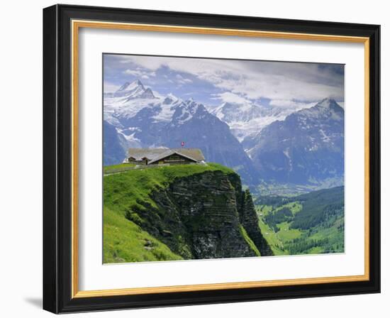 Grindelwald and North Face of the Eiger Mountain, Swiss Alps, Switzerland-Gavin Hellier-Framed Photographic Print