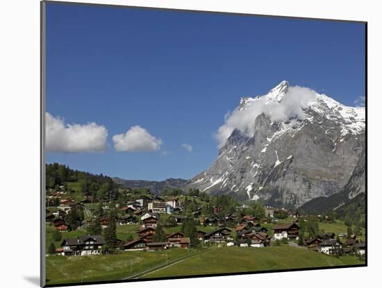 Grindelwald and Wetterhorn, Bernese Oberland, Swiss Alps, Switzerland, Europe-Hans Peter Merten-Mounted Photographic Print