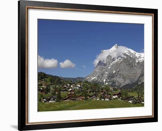 Grindelwald and Wetterhorn, Bernese Oberland, Swiss Alps, Switzerland, Europe-Hans Peter Merten-Framed Photographic Print