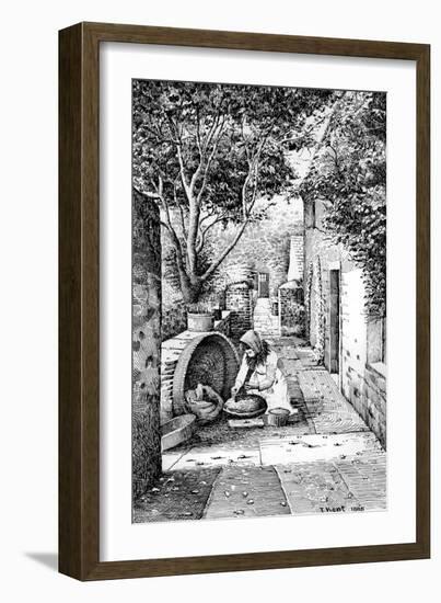 Grinding Corn, Orkneys-Thomas Kent-Framed Art Print