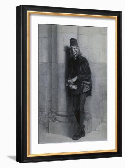 Gringoire, Illustration pour Notre-Dame de Paris de Victor Hugo-Gustave Brion-Framed Giclee Print