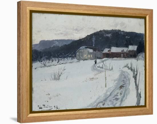 Grini, Upper Maja Farm, 1887 oil on board-Fritz Thaulow-Framed Premier Image Canvas