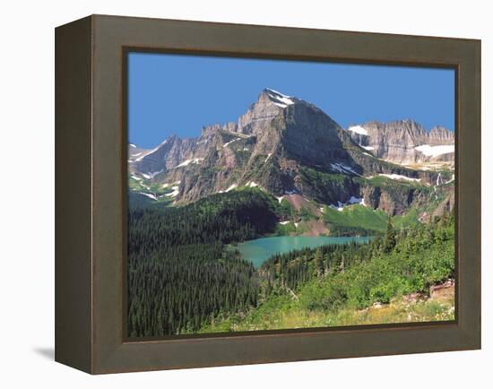 Grinnel Lake Below Mt Gould in Glacier National Park, Montana-Howard Newcomb-Framed Premier Image Canvas