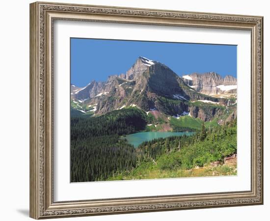 Grinnel Lake Below Mt Gould in Glacier National Park, Montana-Howard Newcomb-Framed Photographic Print