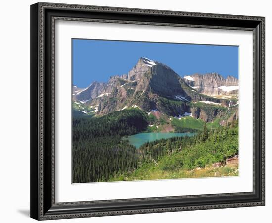 Grinnel Lake Below Mt Gould in Glacier National Park, Montana-Howard Newcomb-Framed Photographic Print