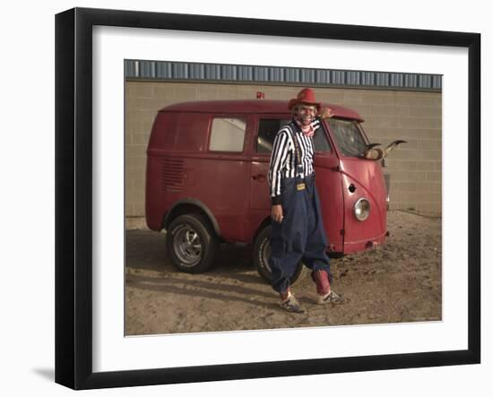 Grinning Rodeo Clown-null-Framed Photographic Print