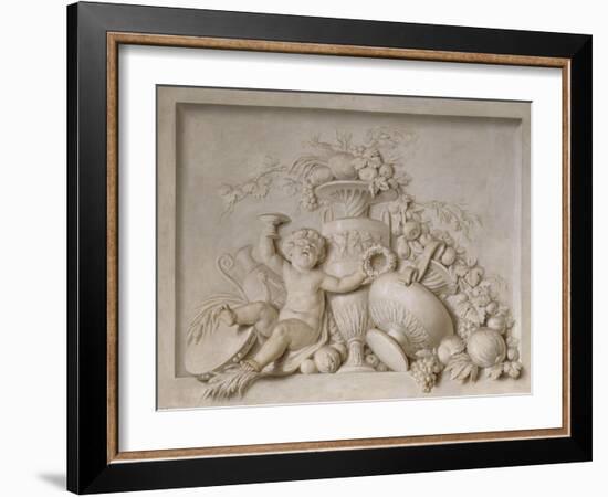 Grisaille en trompe-l'oeil imitant un bas-relief (d'une série de six), dessus de porte-Piat Joseph Sauvage-Framed Giclee Print