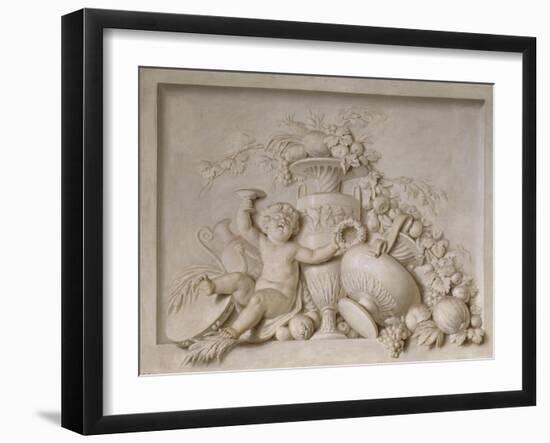 Grisaille en trompe-l'oeil imitant un bas-relief (d'une série de six), dessus de porte-Piat Joseph Sauvage-Framed Giclee Print