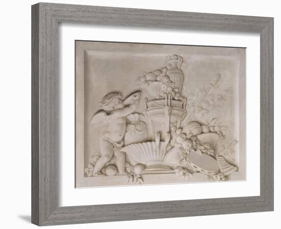 Grisaille en trompe-l'oeil imitant un bas-relief (d'une série de six), dessus de porte-Piat Joseph Sauvage-Framed Giclee Print