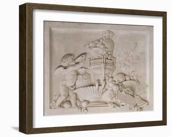 Grisaille en trompe-l'oeil imitant un bas-relief (d'une série de six), dessus de porte-Piat Joseph Sauvage-Framed Giclee Print
