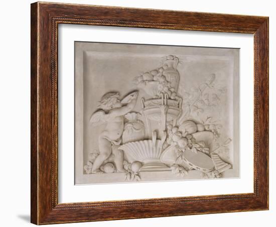 Grisaille en trompe-l'oeil imitant un bas-relief (d'une série de six), dessus de porte-Piat Joseph Sauvage-Framed Giclee Print