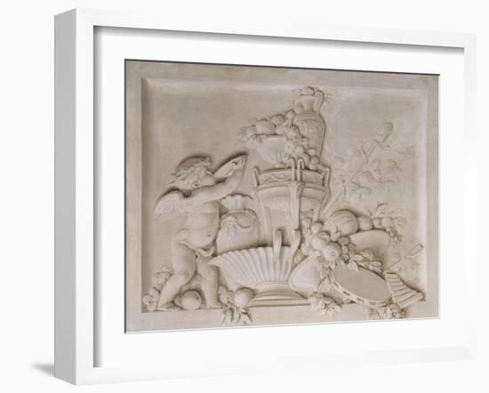 Grisaille en trompe-l'oeil imitant un bas-relief (d'une série de six), dessus de porte-Piat Joseph Sauvage-Framed Giclee Print