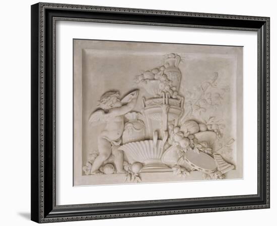 Grisaille en trompe-l'oeil imitant un bas-relief (d'une série de six), dessus de porte-Piat Joseph Sauvage-Framed Giclee Print