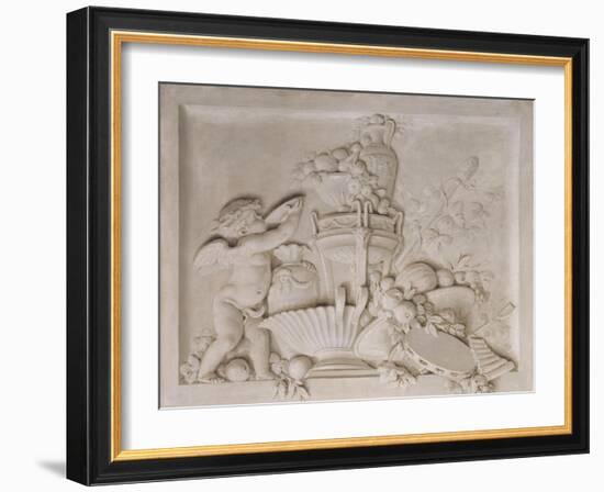 Grisaille en trompe-l'oeil imitant un bas-relief (d'une série de six), dessus de porte-Piat Joseph Sauvage-Framed Giclee Print