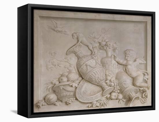 Grisaille en trompe-l'oeil imitant un bas-relief (d'une série de six), dessus de porte-Piat Joseph Sauvage-Framed Premier Image Canvas