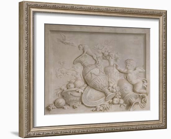 Grisaille en trompe-l'oeil imitant un bas-relief (d'une série de six), dessus de porte-Piat Joseph Sauvage-Framed Giclee Print