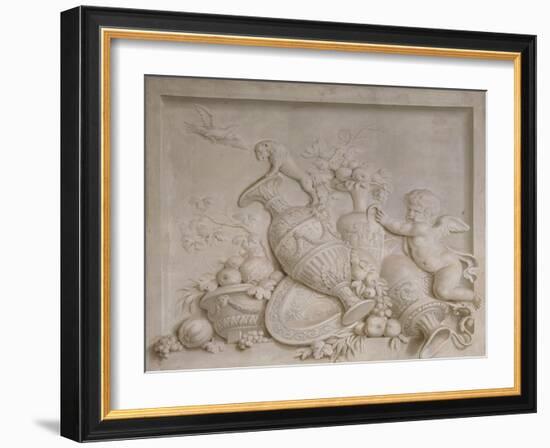 Grisaille en trompe-l'oeil imitant un bas-relief (d'une série de six), dessus de porte-Piat Joseph Sauvage-Framed Giclee Print