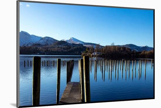 Grisedale Pike, boat landing, Derwentwater, Keswick, Lake District National Park,  Cumbria-James Emmerson-Mounted Photographic Print