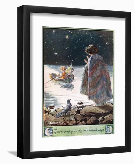 Griselda Sprang Up and Clapped Her Hands with Delight, Illustration from 'T-Charles Edmund Brock-Framed Giclee Print