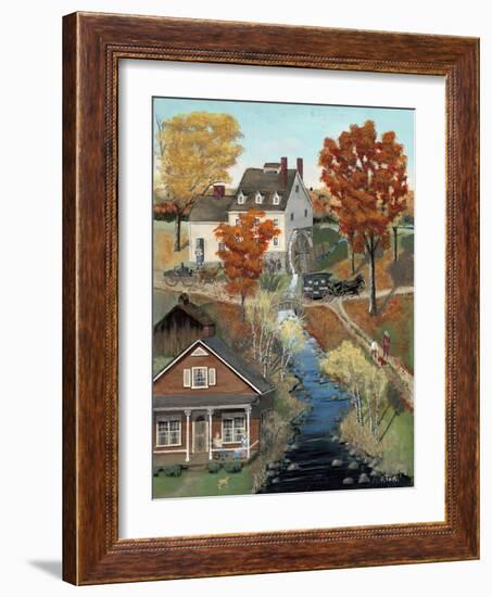 Grist Mill in Fall-Bob Fair-Framed Giclee Print