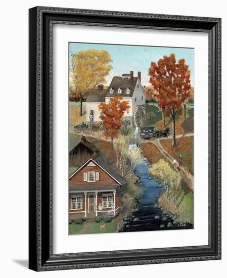 Grist Mill in Fall-Bob Fair-Framed Giclee Print