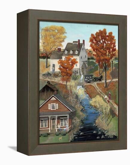 Grist Mill in Fall-Bob Fair-Framed Premier Image Canvas