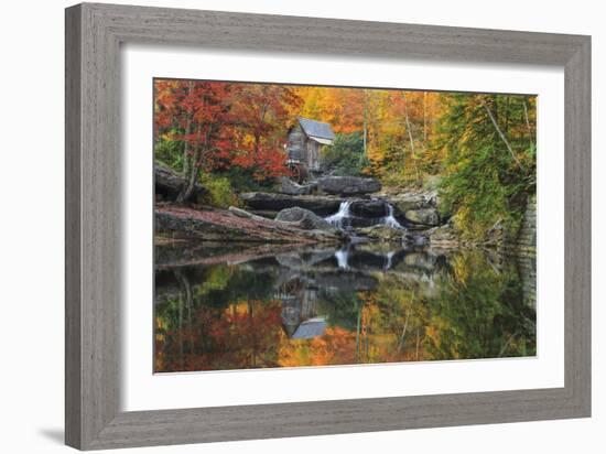 Grist Mill In The Fall-Galloimages Online-Framed Photographic Print
