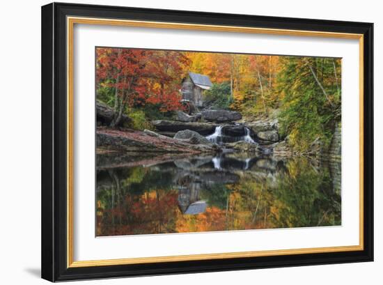 Grist Mill In The Fall-Galloimages Online-Framed Photographic Print