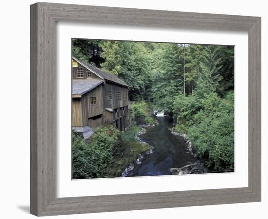 Grist Mill on Lewis River, Washington, USA-William Sutton-Framed Photographic Print