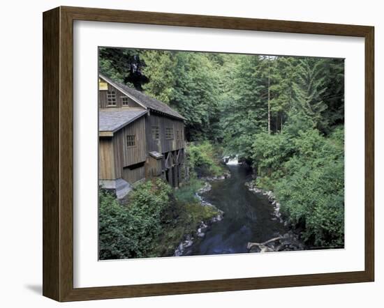 Grist Mill on Lewis River, Washington, USA-William Sutton-Framed Photographic Print