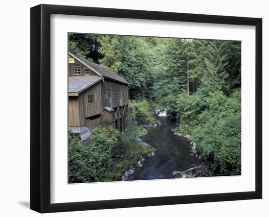 Grist Mill on Lewis River, Washington, USA-William Sutton-Framed Photographic Print