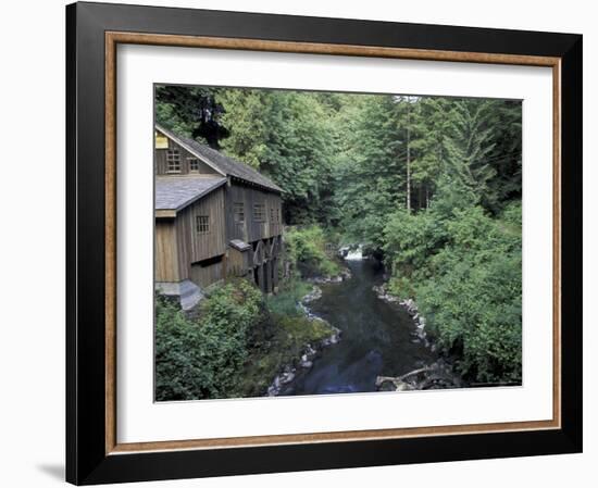 Grist Mill on Lewis River, Washington, USA-William Sutton-Framed Photographic Print