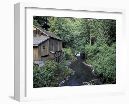 Grist Mill on Lewis River, Washington, USA-William Sutton-Framed Photographic Print