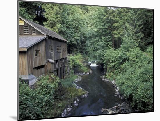 Grist Mill on Lewis River, Washington, USA-William Sutton-Mounted Photographic Print