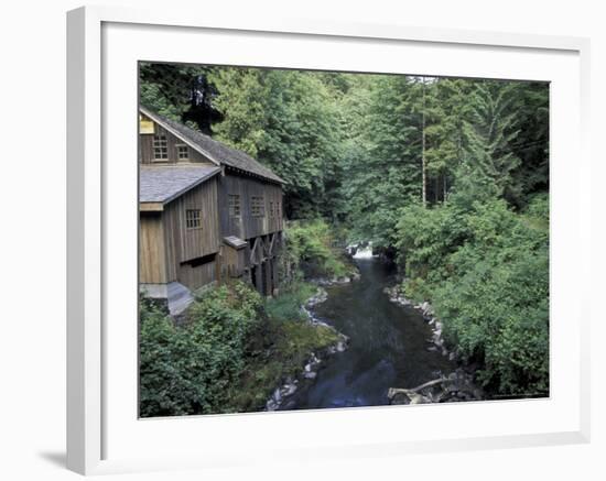 Grist Mill on Lewis River, Washington, USA-William Sutton-Framed Photographic Print