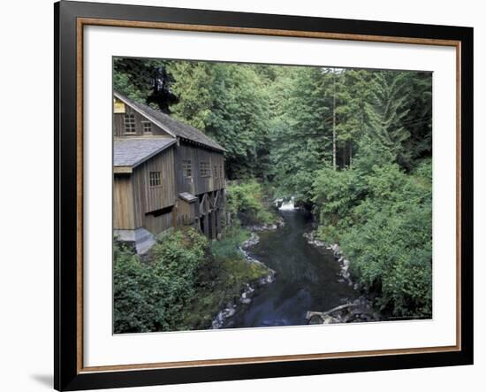 Grist Mill on Lewis River, Washington, USA-William Sutton-Framed Photographic Print