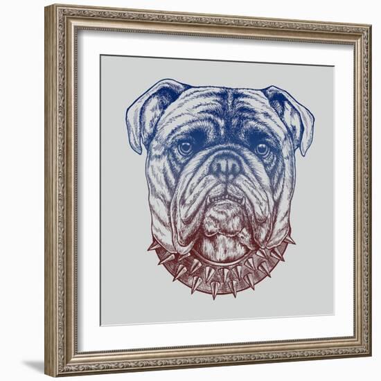 Gritty Bulldog-Rachel Caldwell-Framed Art Print