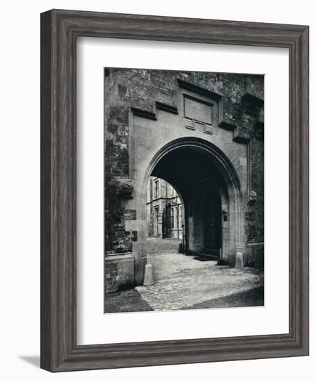 'Grizedale Hall, Lancashire: Archway in Tower to Porte-Cochere', c1911-Unknown-Framed Photographic Print