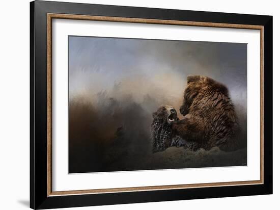 Grizzlies in the Water-Jai Johnson-Framed Giclee Print