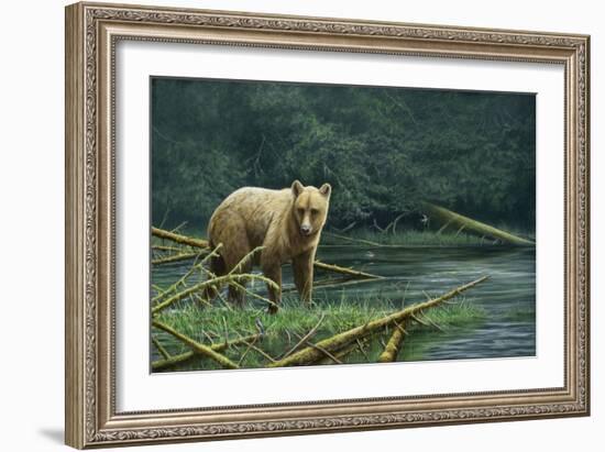 Grizzly and Swallows-Jeremy Paul-Framed Giclee Print