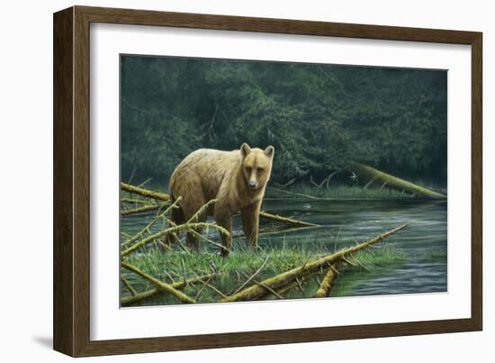 Grizzly and Swallows-Jeremy Paul-Framed Giclee Print